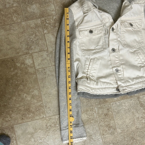 Free People Cream and Gray Jean Jacket - Picture 12 of 12